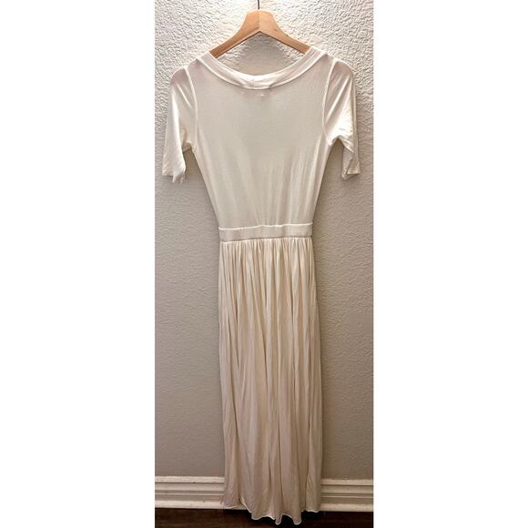 Free People FP Beach Ivory Wide Leg Jumpsuit Boho Flowy Lounge XS Cottagecore - Picture 4 of 8